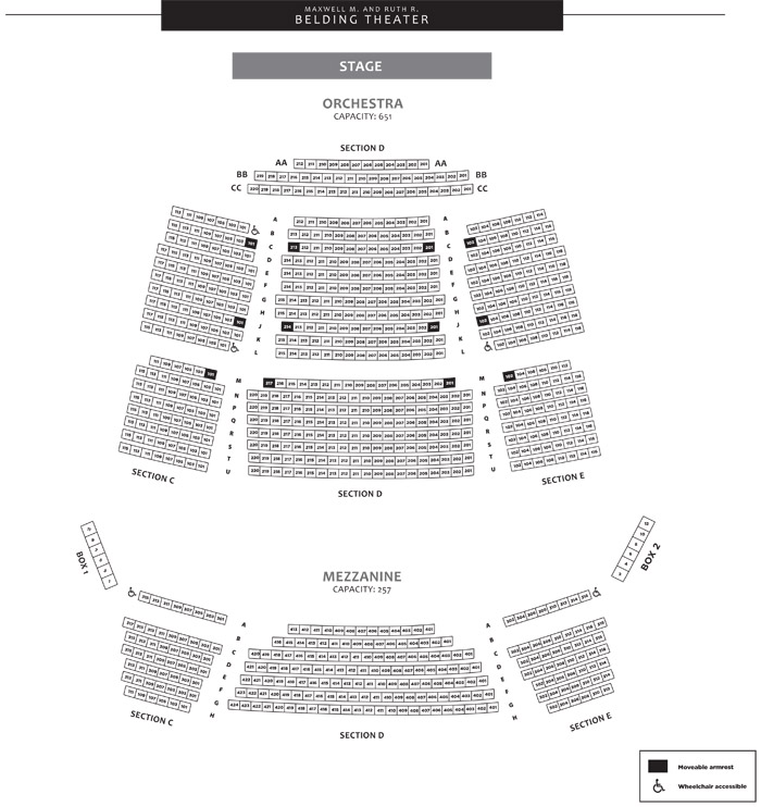 The Bushnell Center for the Performing Arts Seating Charts